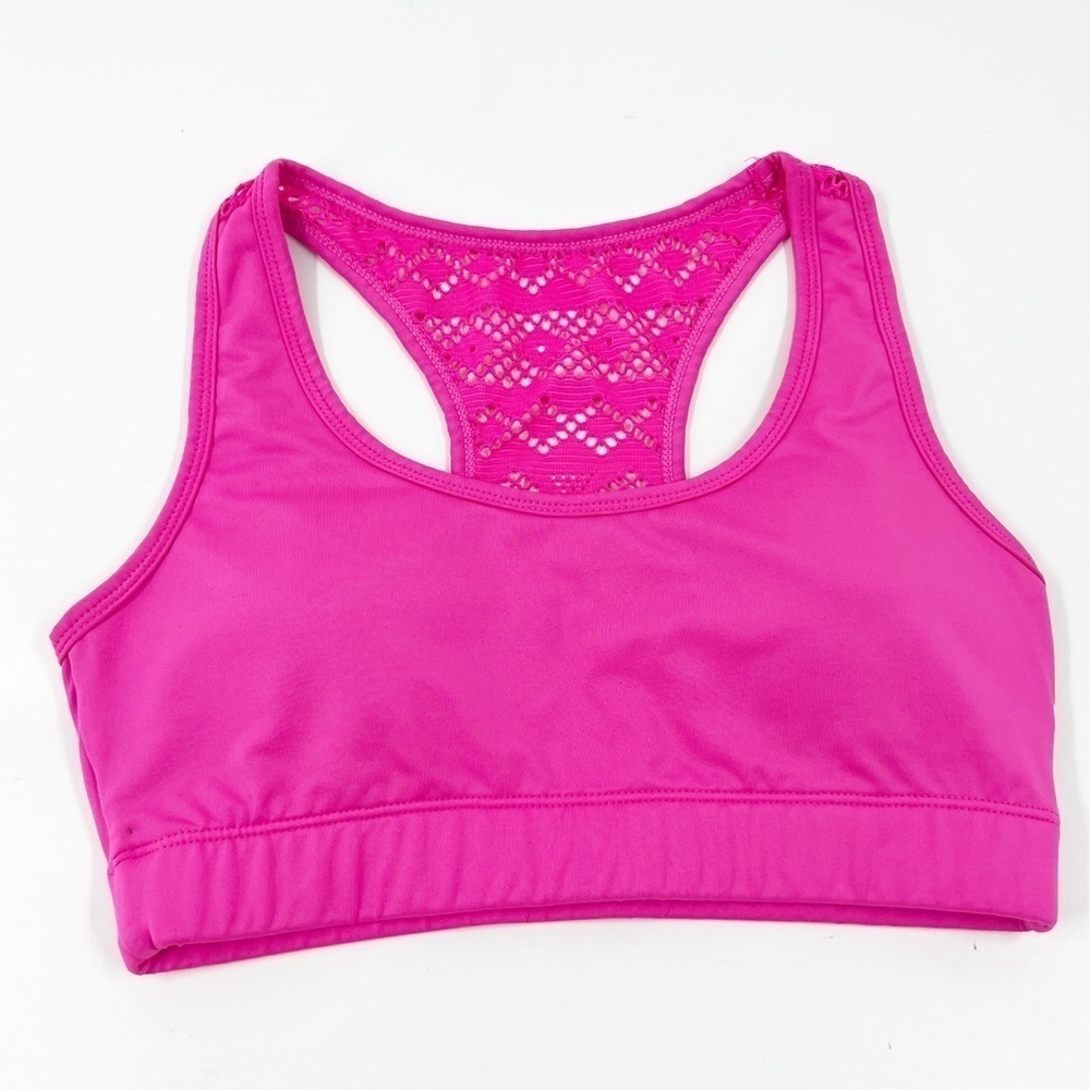 ✅ Zyia Hot Pink Bomber‎ SPORTS BRA SIZE SMALL RACERBACK MESH